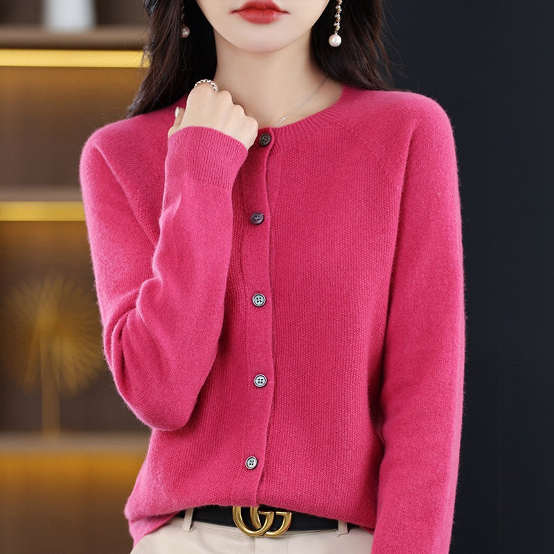 Women's Neck Knitted For Autumn Loose Long Sleeve Bottoming Women's Sweater