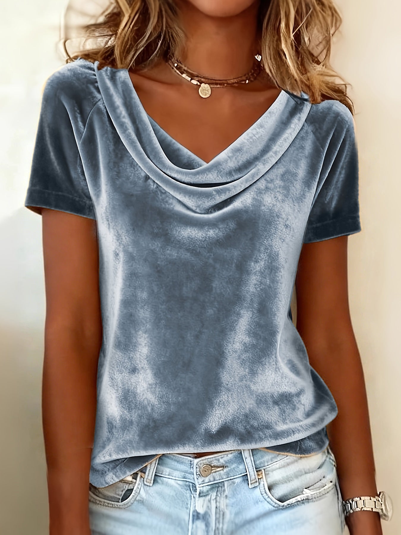 Women's Fashion Wear Solid Color Swing Collar Sleeve Sexy Shorts