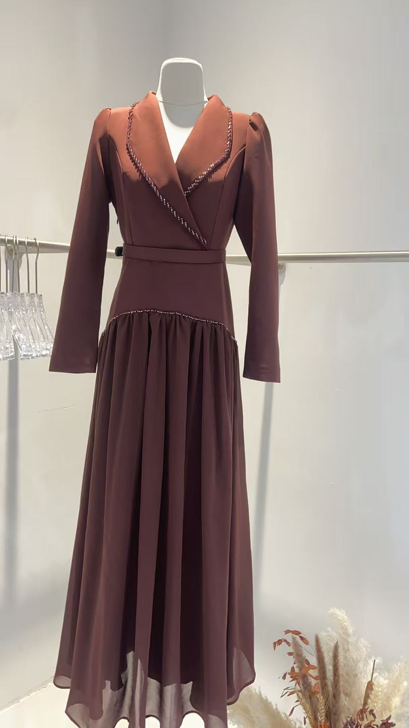 Casual New Autumn Design Stitching Tassel Dress