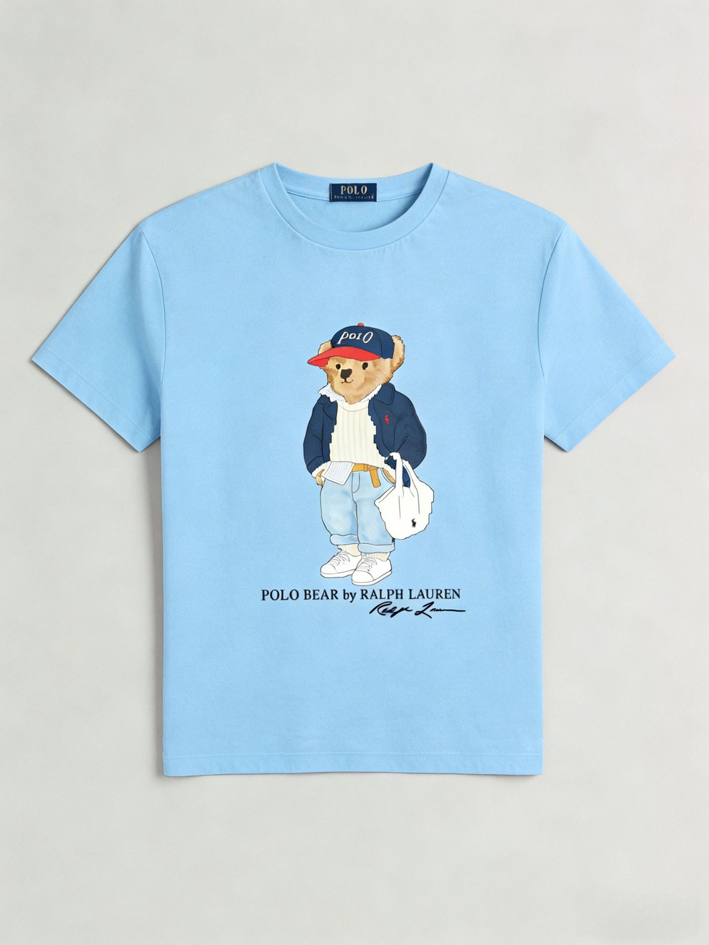 Women's Casual Bear Printed Summer Round Neck Women's T-shirt