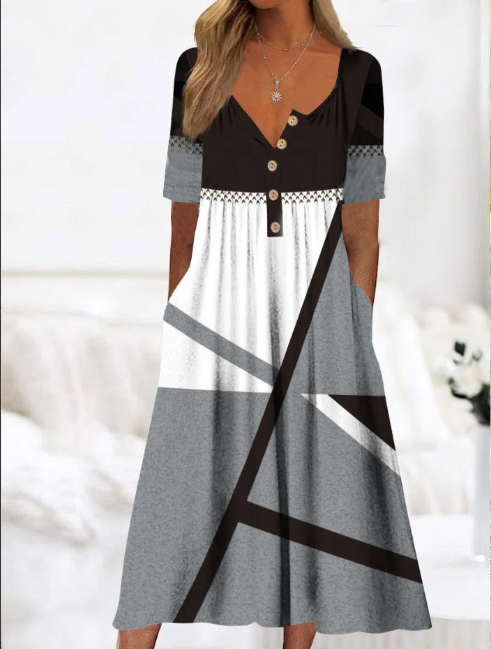 Popular Women's Printed Pocket Clinch Long Cardigans