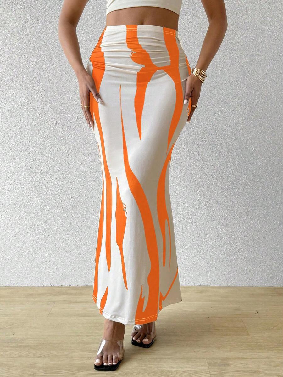 Women's Popular Zebra Pattern Tight High Waist Skirt