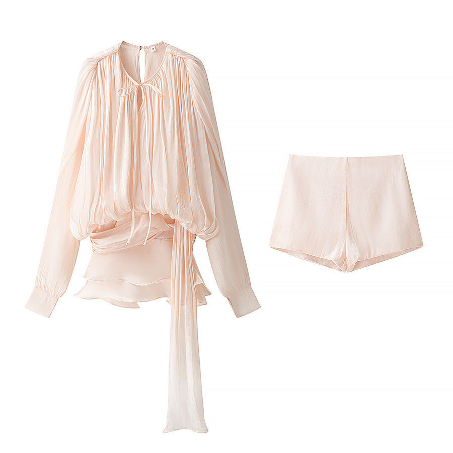 Women's Elegant Lantern Yarn Spring Irregular Ruffled Dress