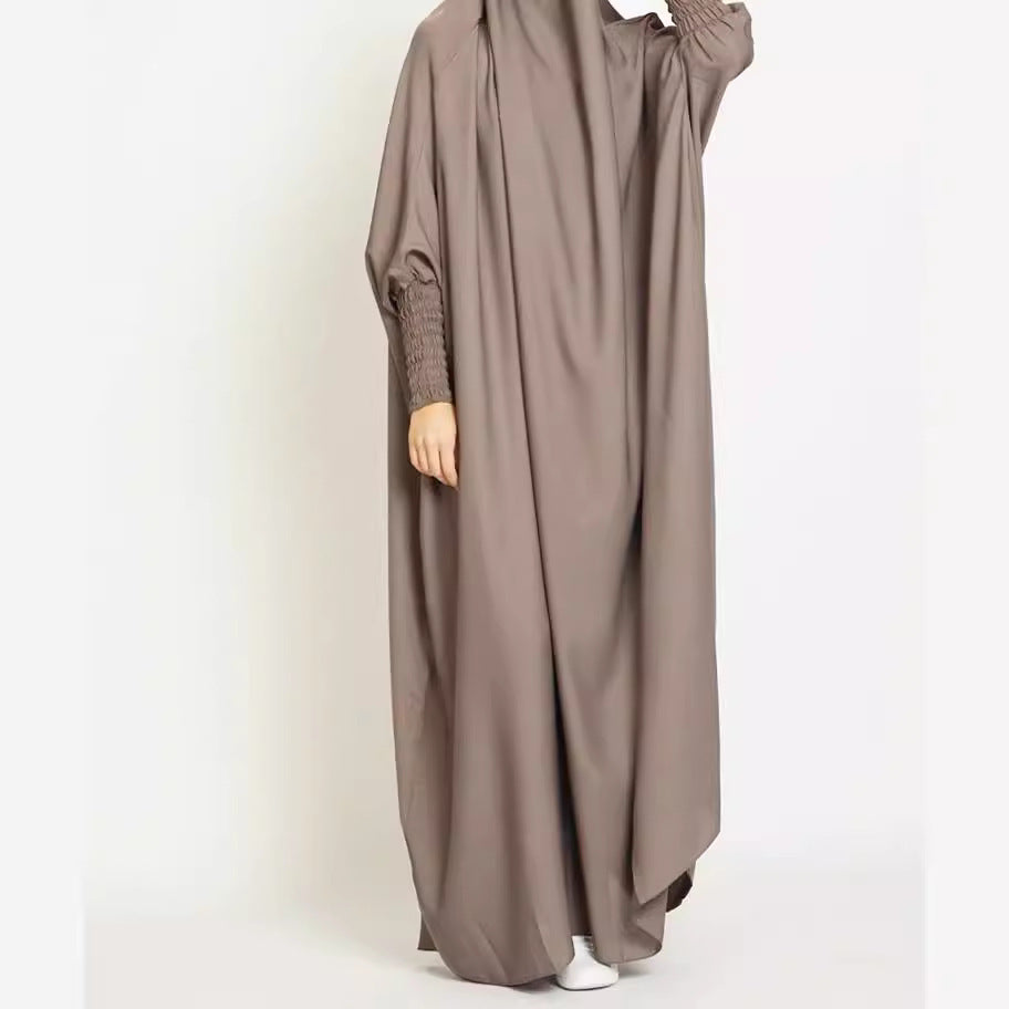 Women's Robe Solid Color Loose Malay Dress