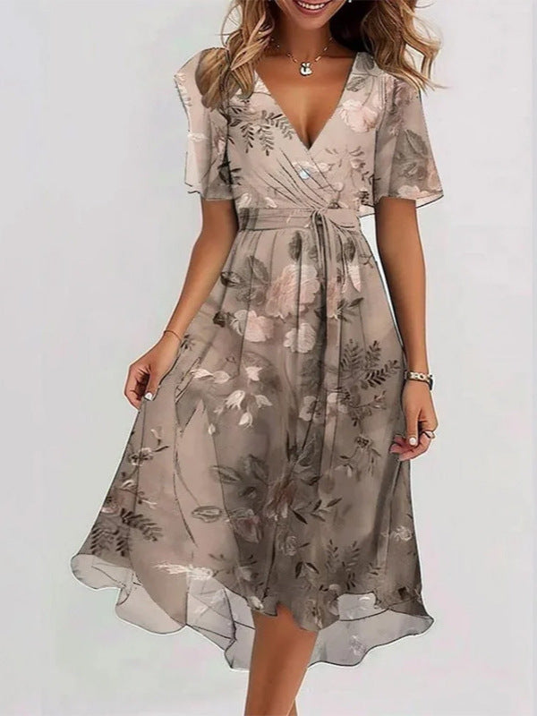 Women's Summer Loose Casual Floral Printed Dress