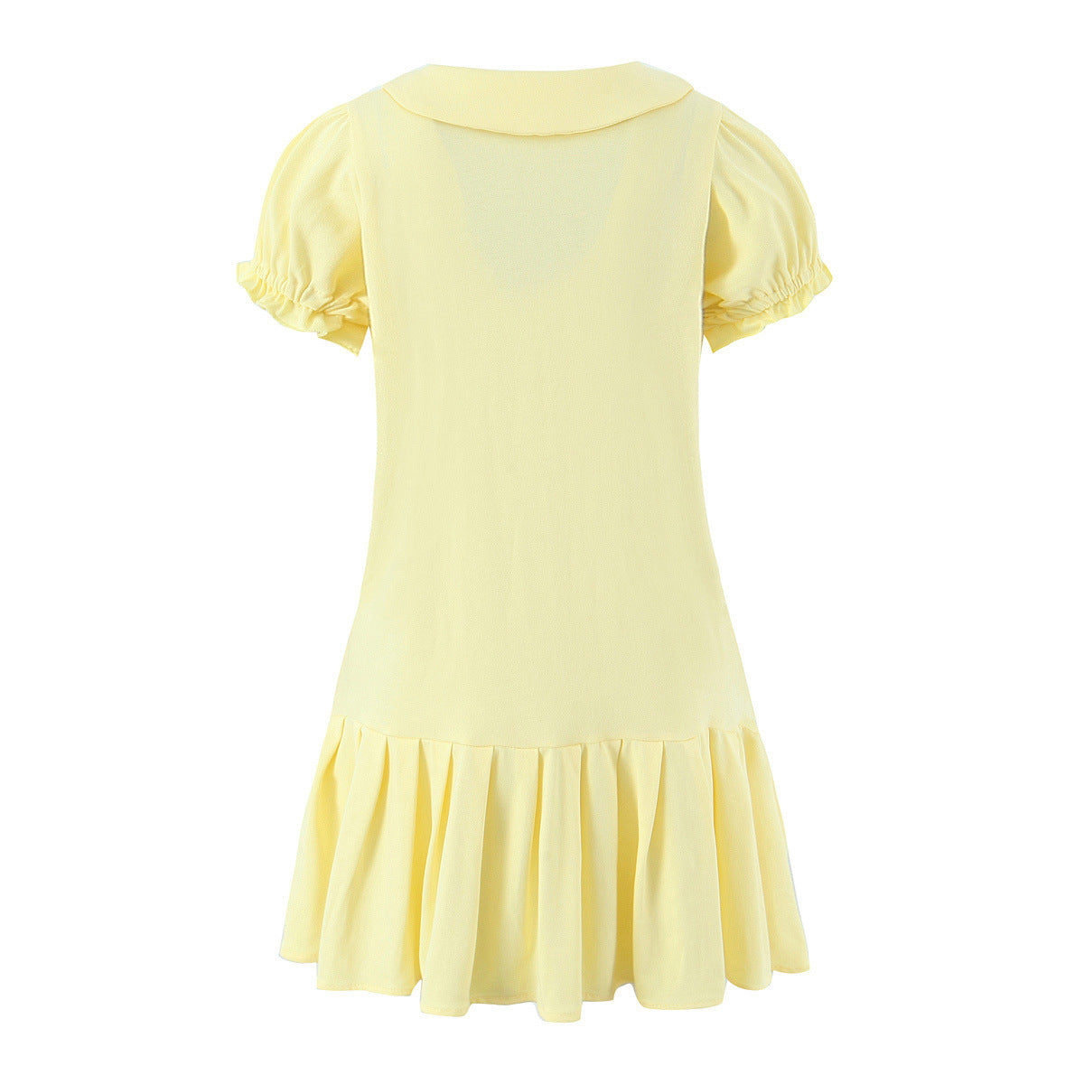 Women's Sweet Retro Doll Collar Fungus Knitted Pleated Mini Skirts