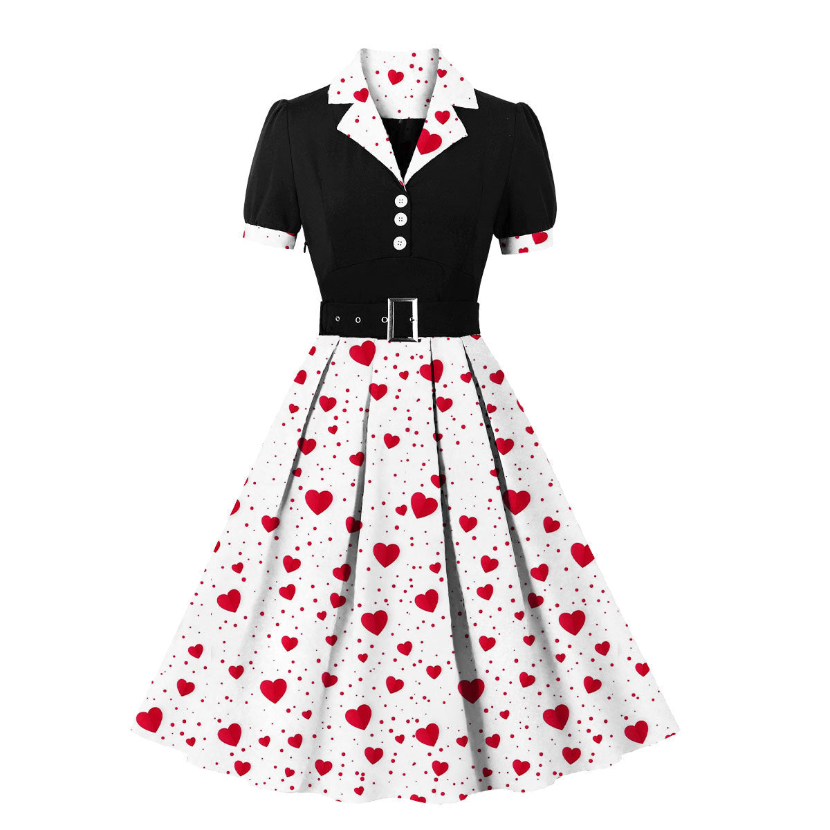 Women's Commuter Artistic Retro Dots Sleeve Lapel With Shorts