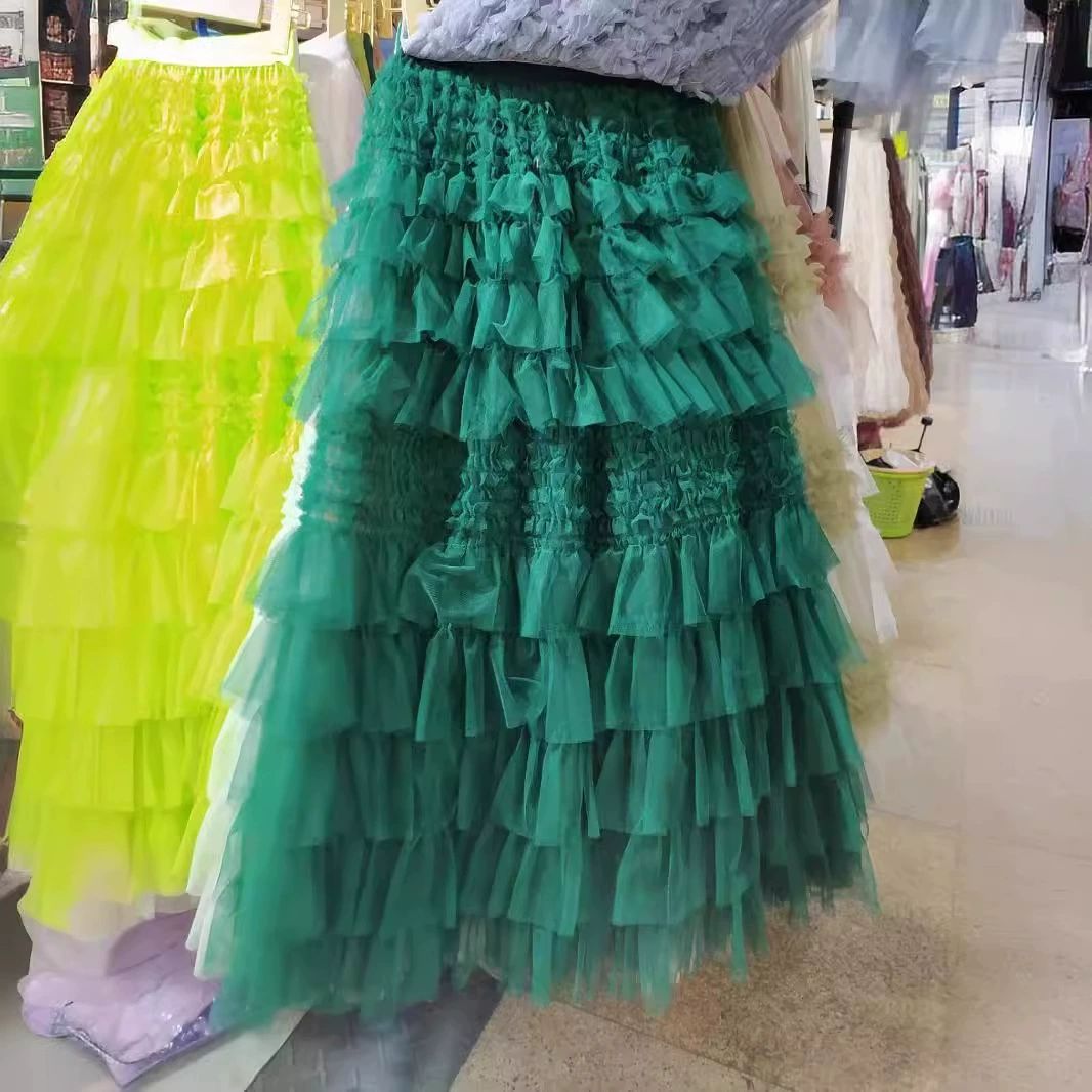 Elegant British A- Line Cake Dress Skirt