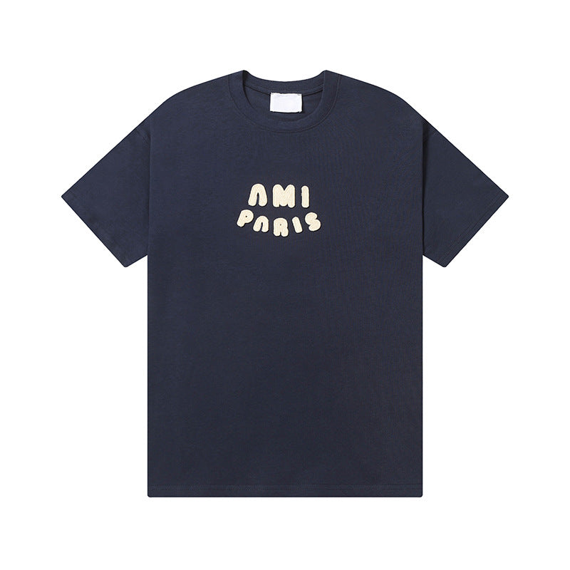Women's Sleeve Summer Big Love Towel Embroidery Casual Luck Loose Women's T-shirt
