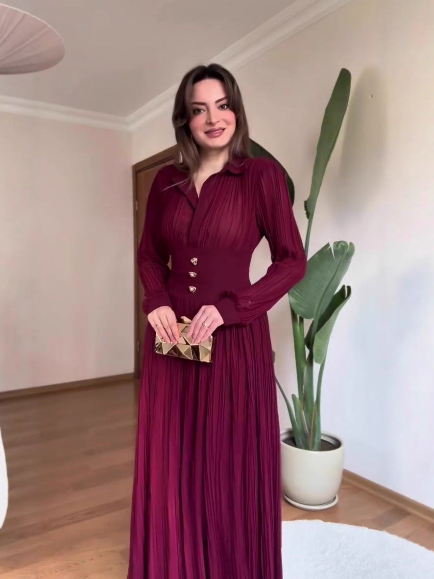 Women's Spring Noble Elegant Graceful Long Sleeves Dress