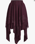 Artistic Retro Lace Stitching Fairy Irregular Skirts