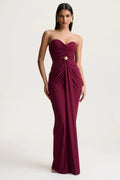 Women's Solid Color Sleeveless Pleated Waist Tight Ribbon Sexy Tube Dress