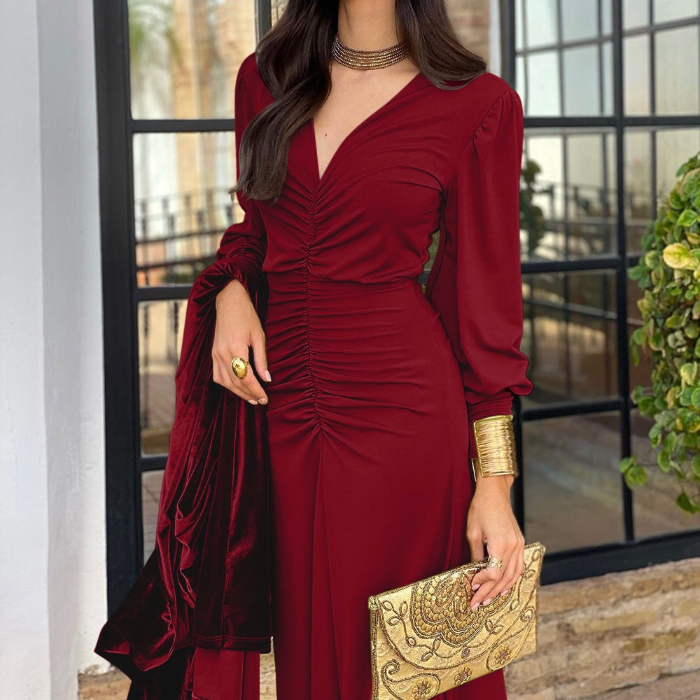 Women's Light Elegant French Long For Dress