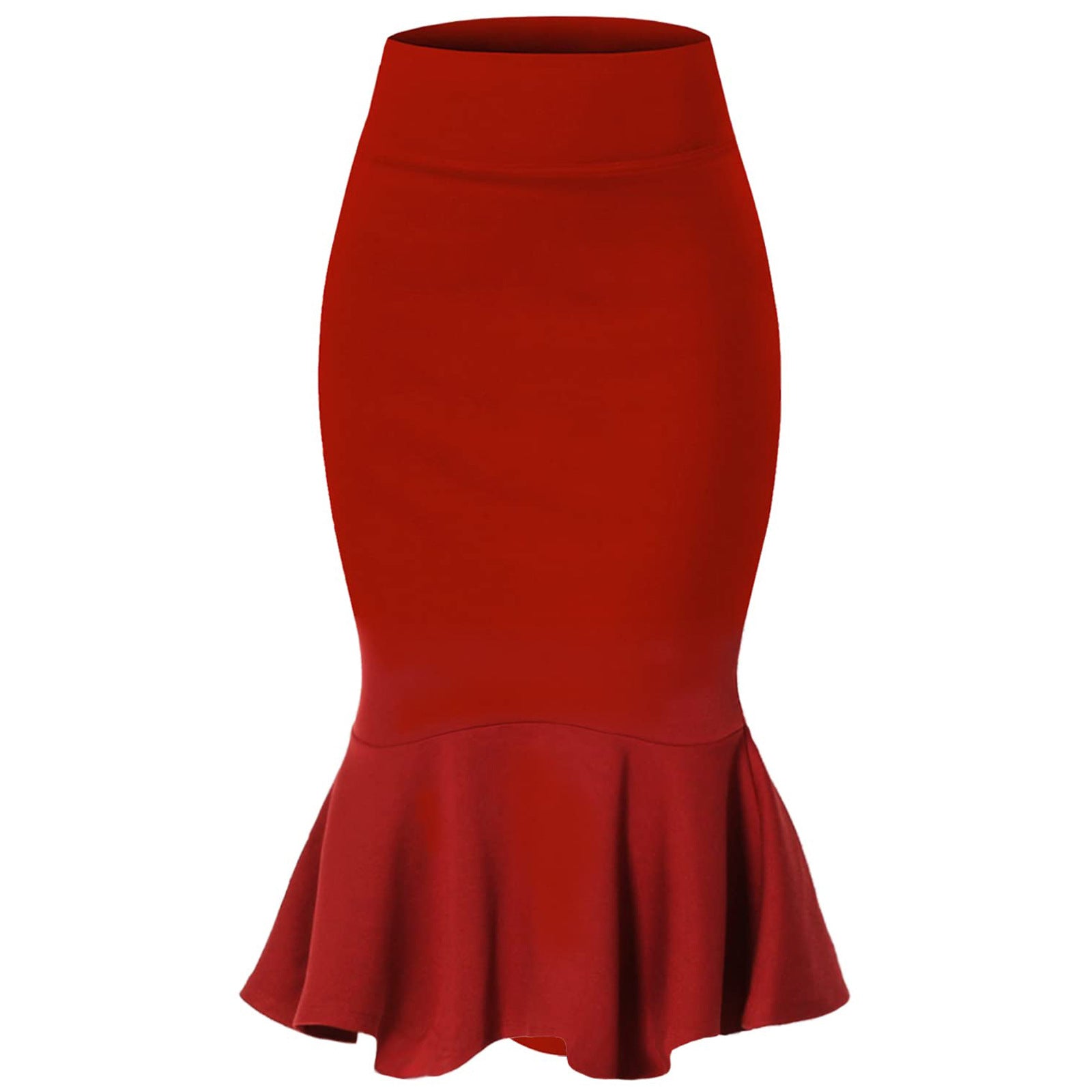 Women's Elegant High Waist Slim Fit Dress Black Skirt