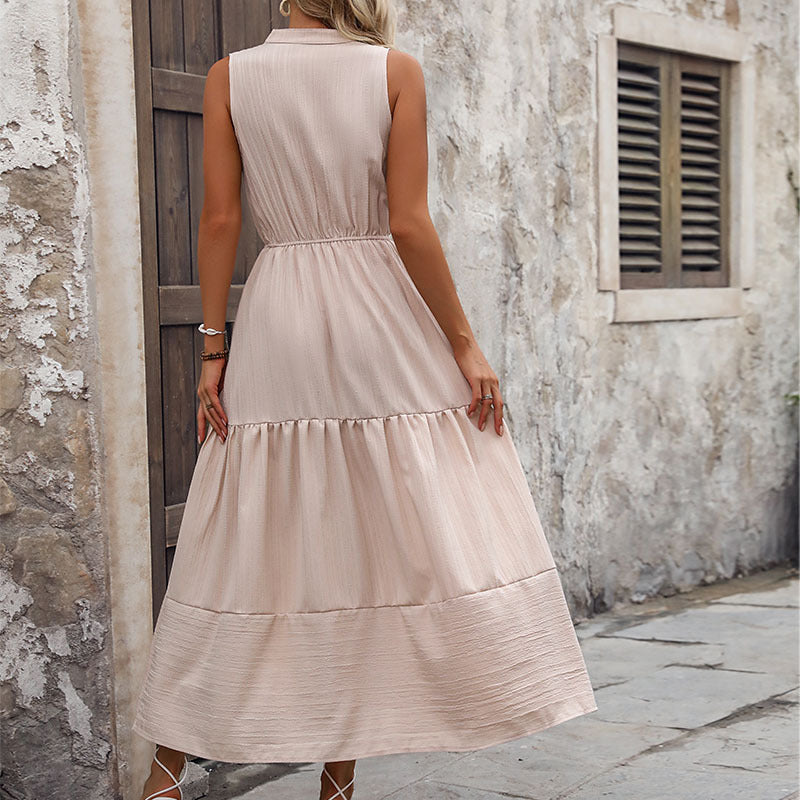 Women's Solid Color Elegance Sleeveless Commute Style Dress