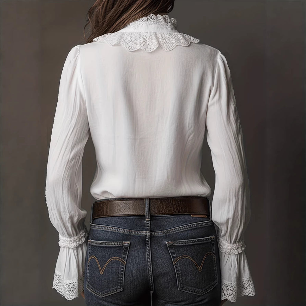 Women's Shirt Design Stitching Thin Small Long Sleeve Tops