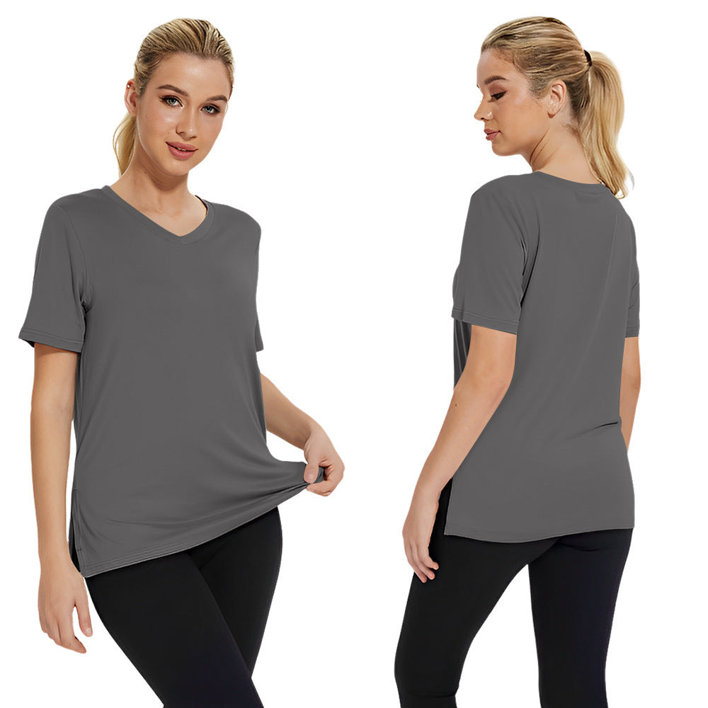 Women's Simple Fashion Pure Color Loose Split Clothing