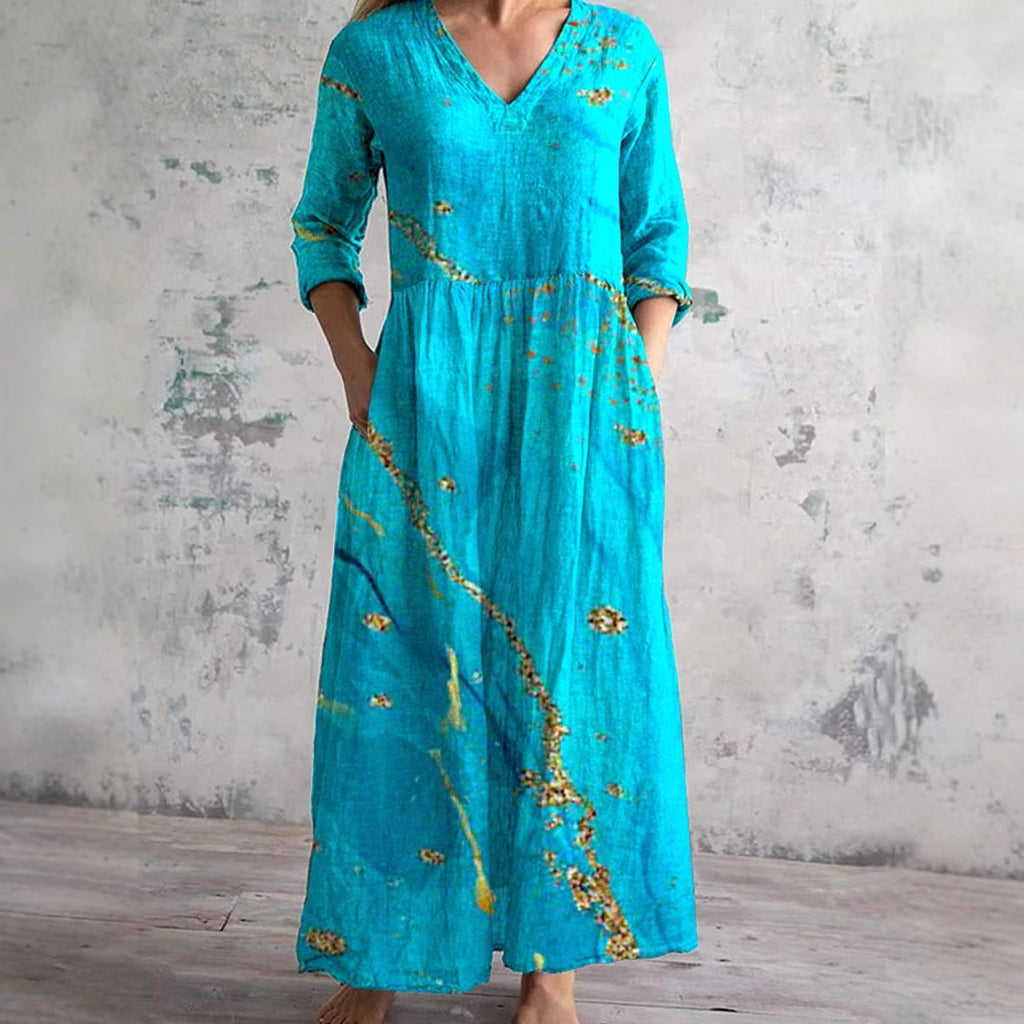 Women's Printed Summer City Casual Loose Dress
