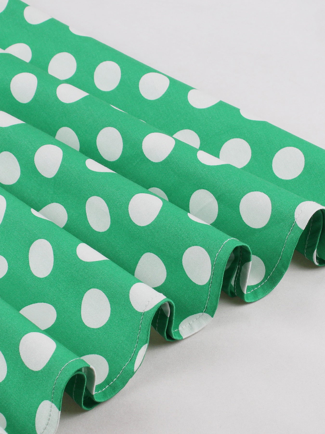 Women's Fashion Summer Strap Polka Dot White Waist Slimming Dress