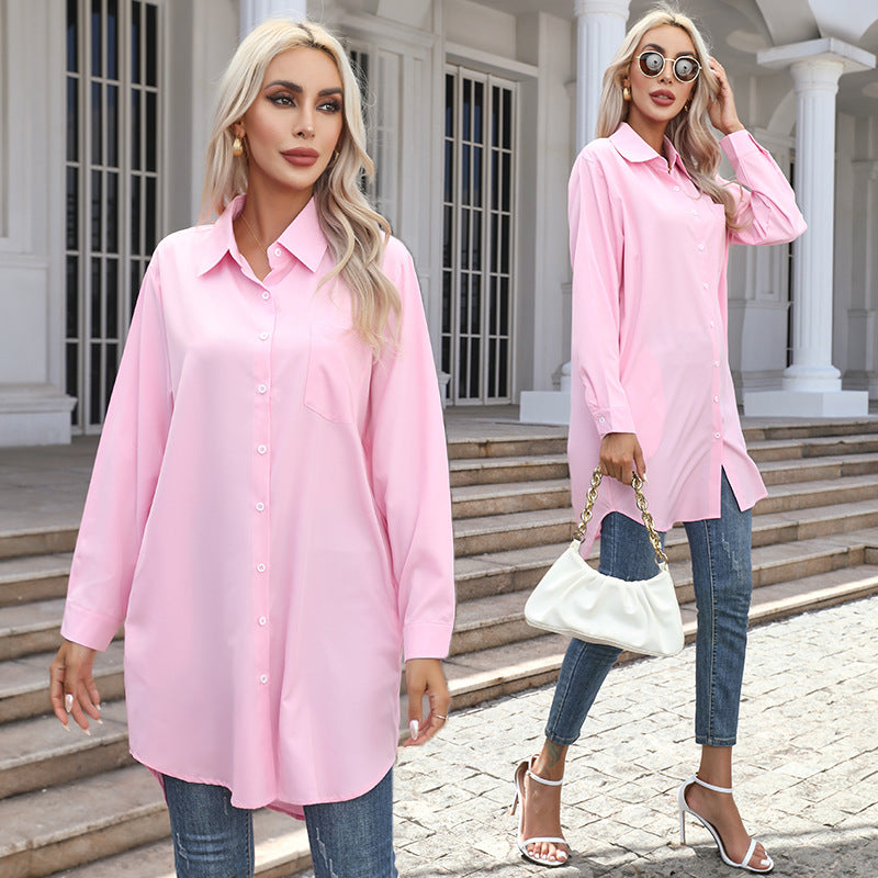 Women's Autumn Long Solid Color Casual Elegant Clothing