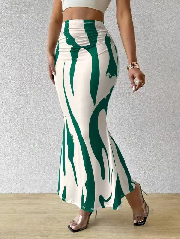 Women's Popular Zebra Pattern Tight High Waist Skirt