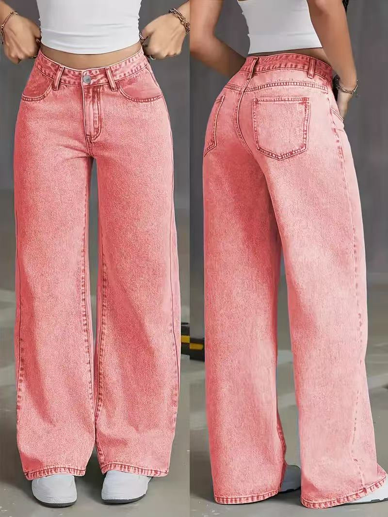 Women's Mei Straight Loose Trendy Wide Leg Women's Jeans