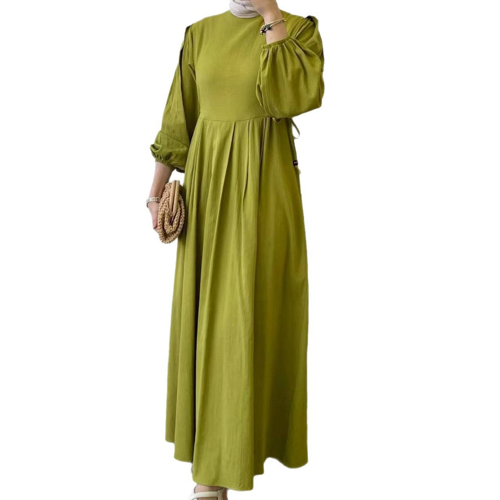 Women's Muslim Style Solid Color Fashion Long Dress