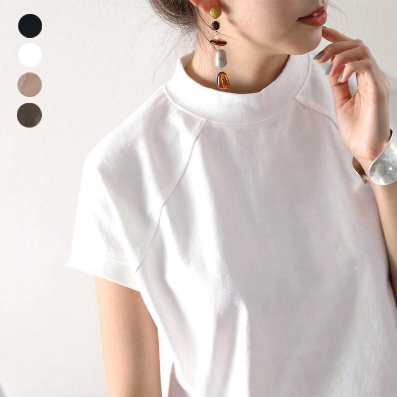 Women's Summer Half Turtleneck Sleeve Cotton Loose Shorts