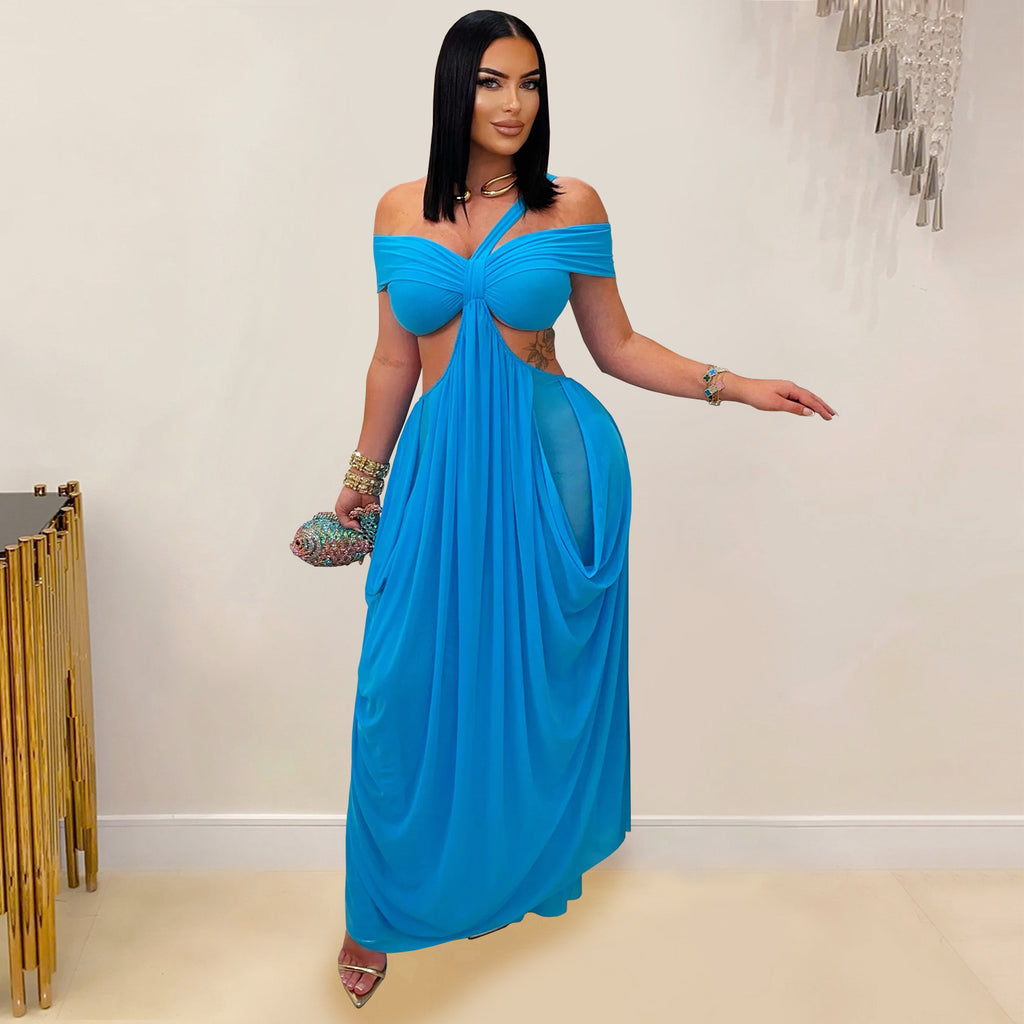 Women's Fashion Wear Sexy Bandeau Mesh Dress