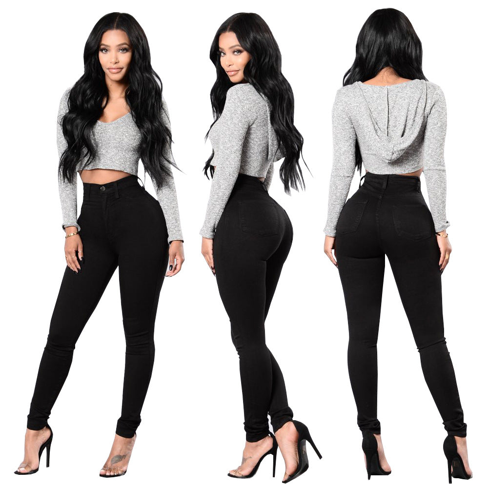 Women's Fashion Wear Required For High Elastic Women's Jeans