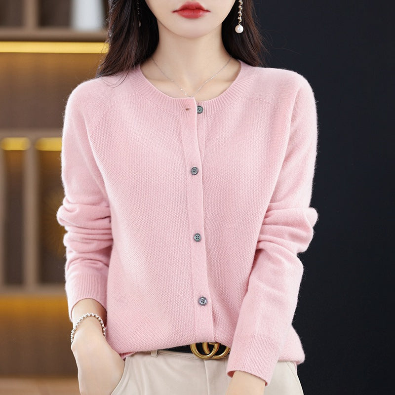 Women's Neck Knitted For Autumn Loose Long Sleeve Bottoming Women's Sweater