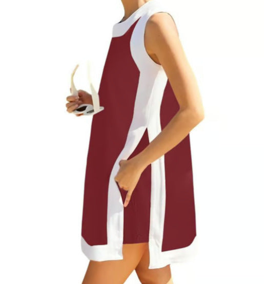Women's Summer Casual Multicolor Round Neck Sleeveless Suits