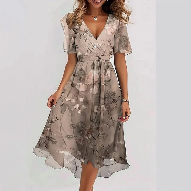 Women's Summer Loose Casual Floral Printed Dress