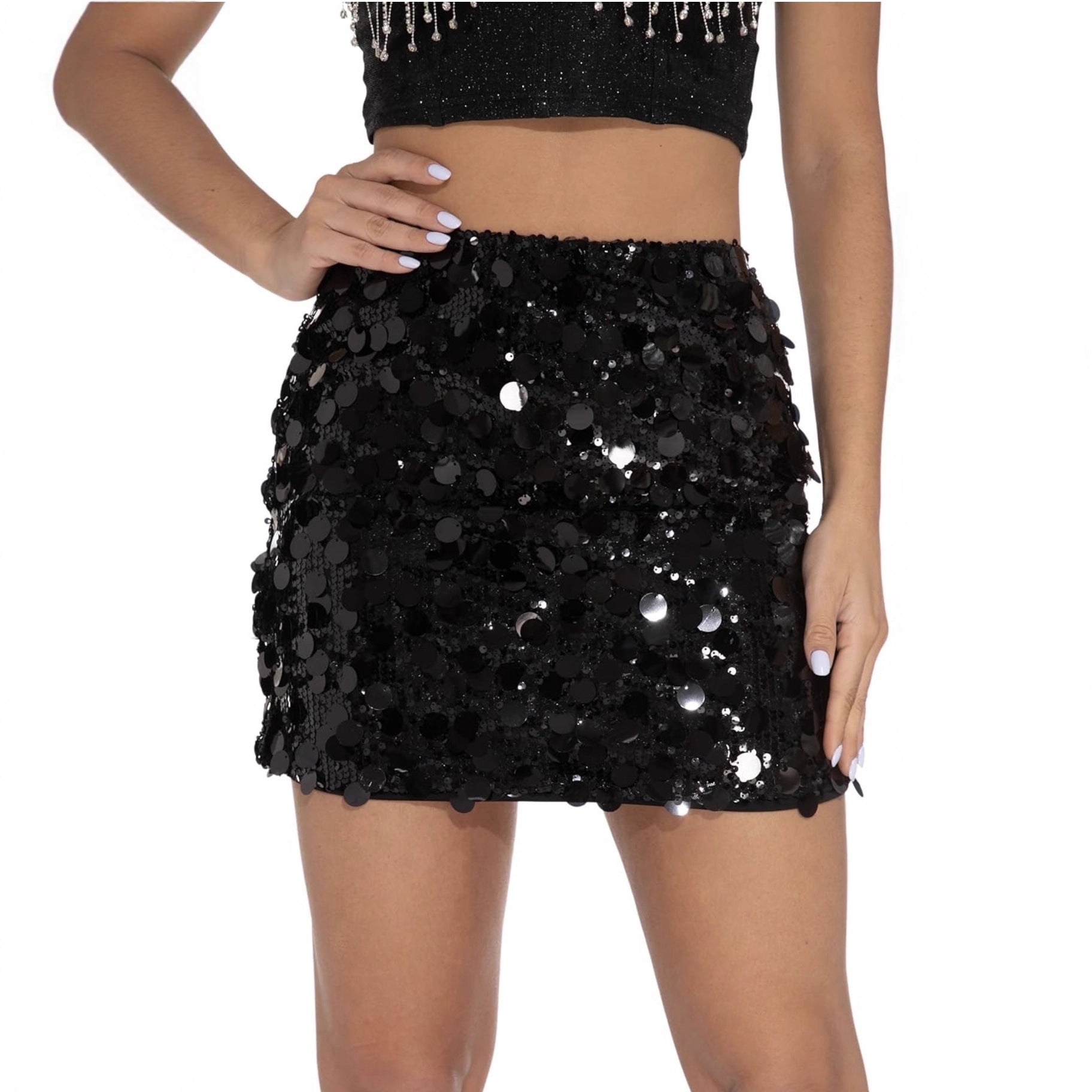 Women's Irregular Sequin Fashion Miniskirt Party Nightclub Skirt