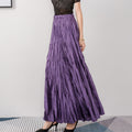 Color Large High Waist Slimming Elastic Casual Skirt