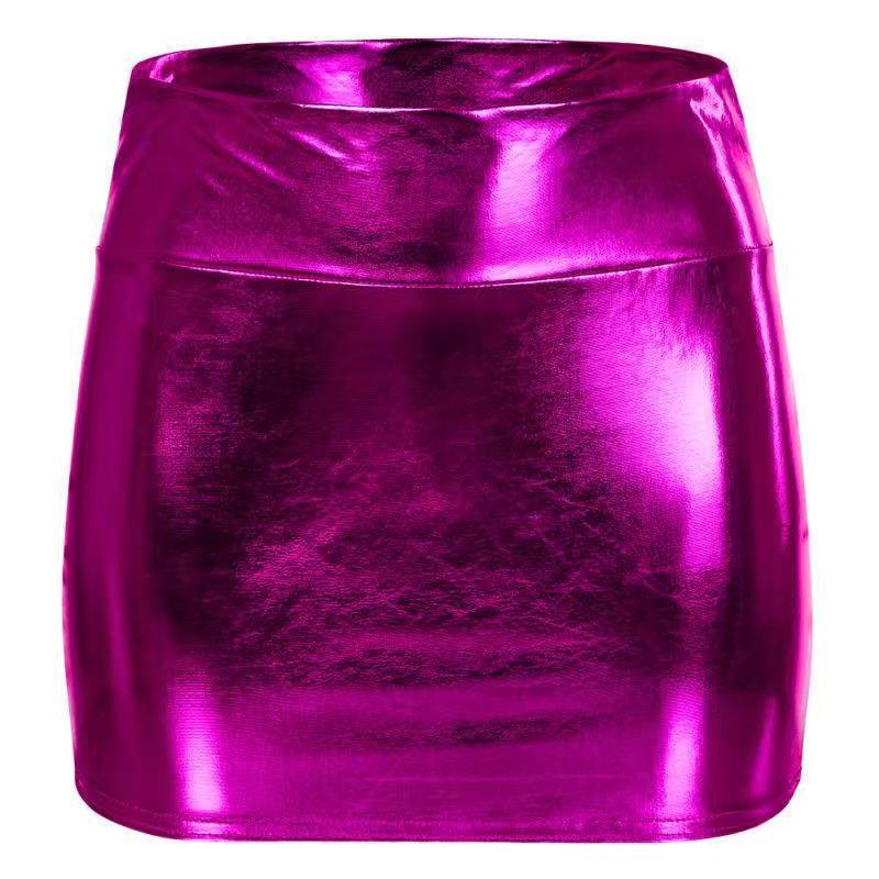 Women's Colorful Metal Hip Fashionable Elegant Nightclub Skirt