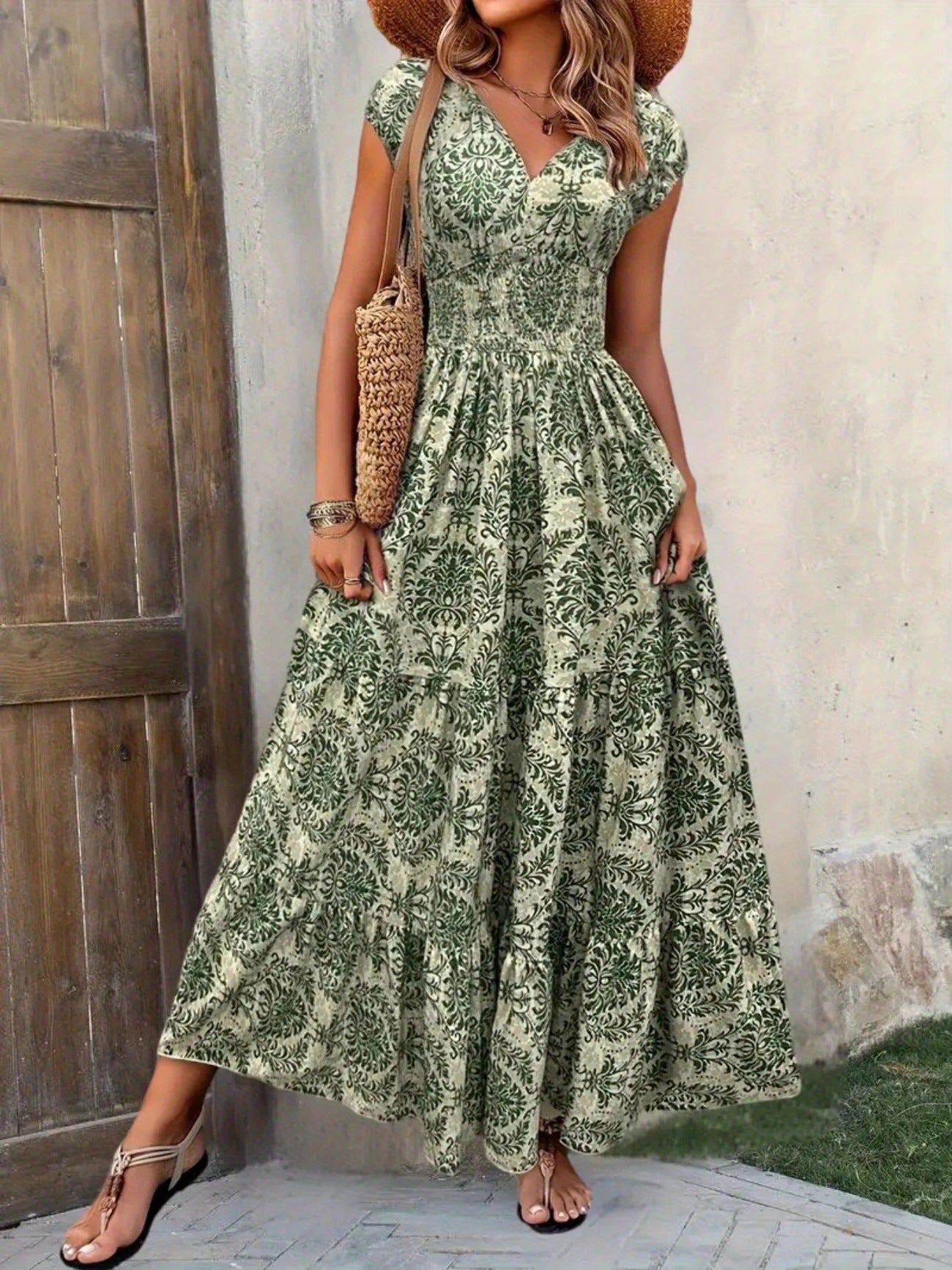 Pretty Classic Trendy Graceful Printed Long Dress