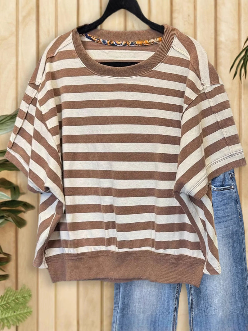 Women's Casual Fashion Comfortable Slim Looking Large Women's T-shirt