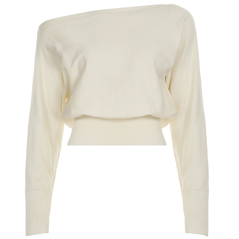 Shoulder Lazy Warm Long Sleeves Hot Casual Knitwear