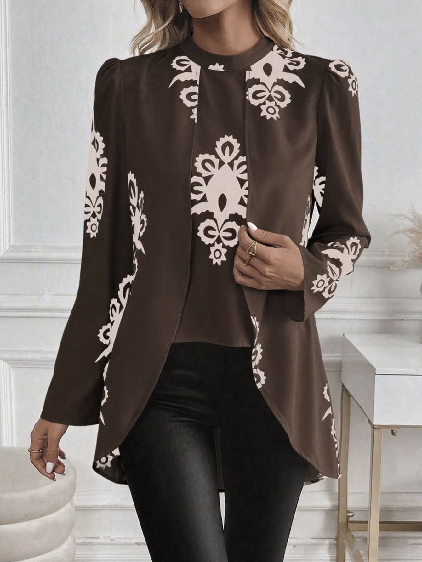 Durable Women's Long Sleeve Shirt Elegant Blouse