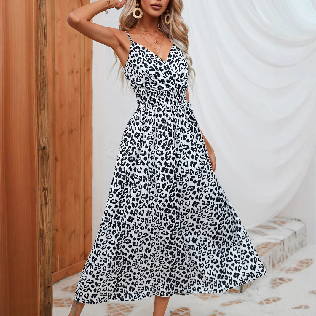 Women's Summer Leopard Print Sling Group Clothing
