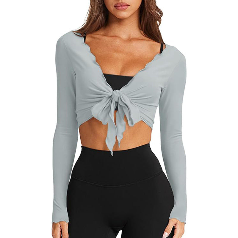 Women's Slim Fit Knot Fashion Long Sleeve Knitwear