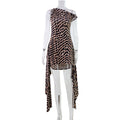 Women's Fashion Temperament Printed Waist Slimming Sheath Dress
