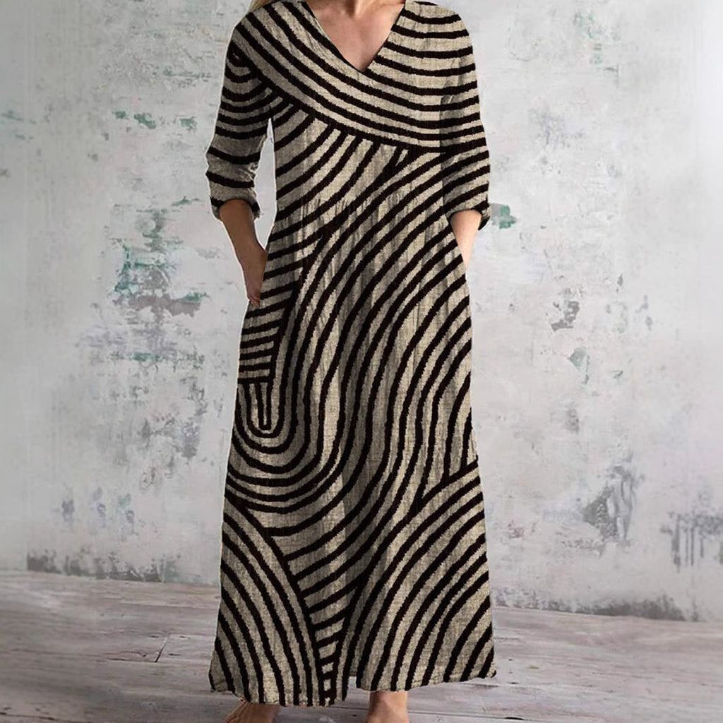 Women's Printed Summer City Casual Loose Dress