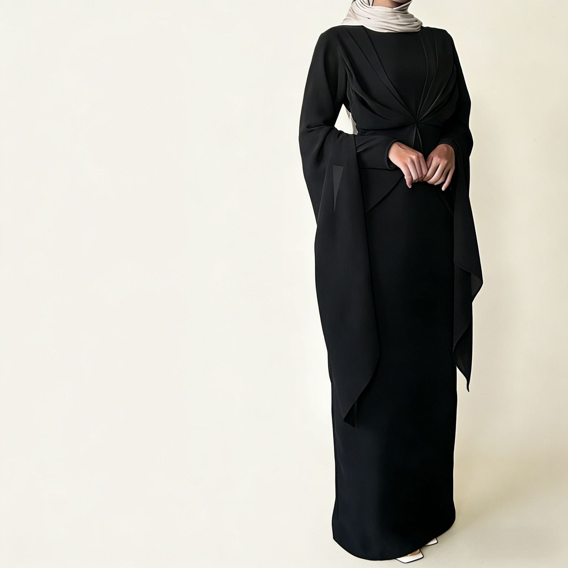 Women's Summer Elegant Solid Color Waist Graceful Dress