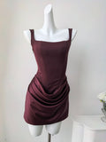 Elegant Sexy Pleated Sleeveless Hip Hot Jumpsuits