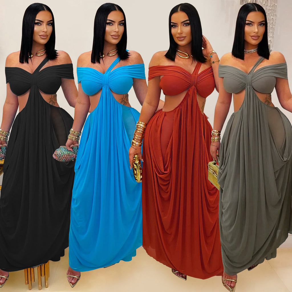 Women's Fashion Wear Sexy Bandeau Mesh Dress