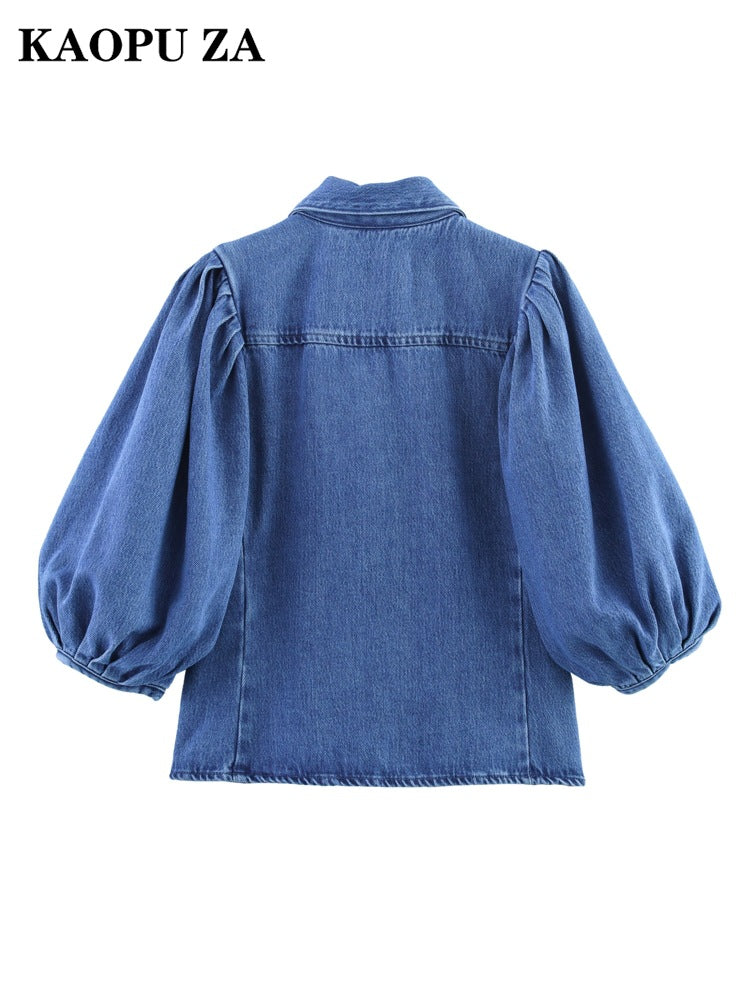 Women's Fashion Retro Casual Simple Design Tops