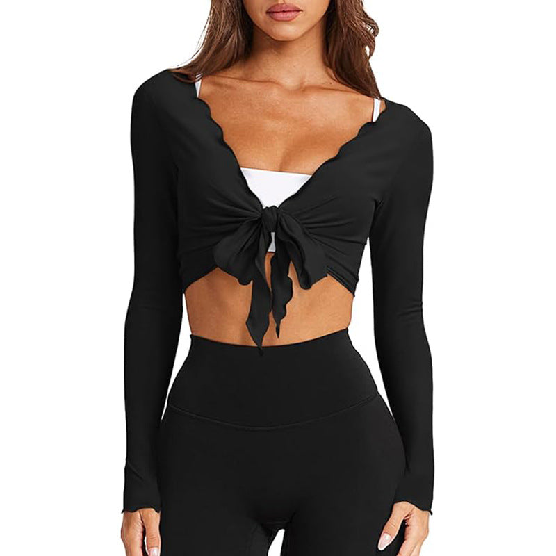 Women's Slim Fit Knot Fashion Long Sleeve Knitwear