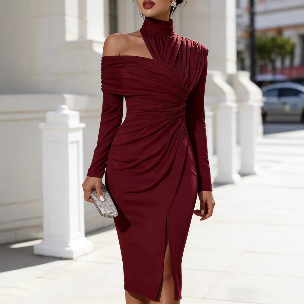 Women's Spring Solid Color Elegant Graceful Casual Dress